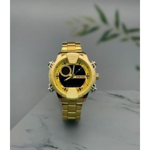 First Copy Diesel Digital Bar Golden Watch for Men