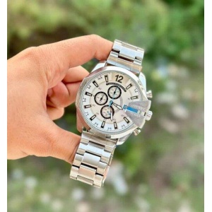 First Copy Diesel 10 Bar Silver & White DZ4318 Watch for Men