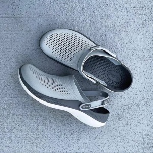 First Copy Crocs Literide 360 Black Grey Clogs for Men